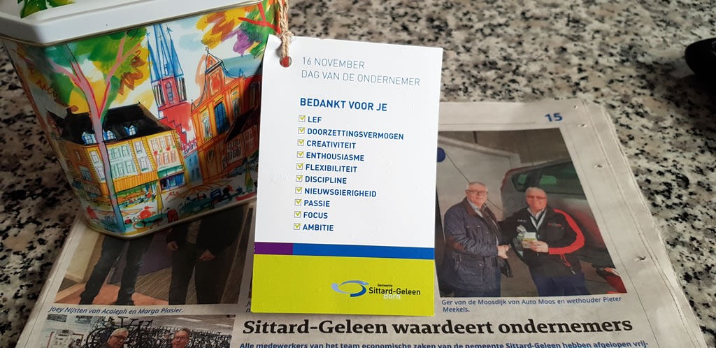 Sittard-Geleen waardeert ondernemers Sittard-Geleen waardeert ondernemers